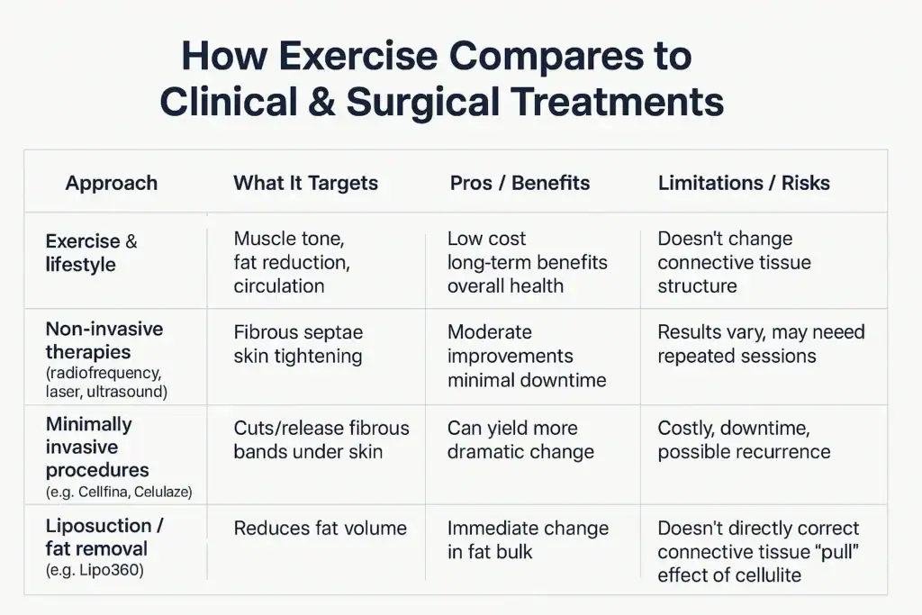 Sculpting Your Bum: Can Toning Exercises Really Reduce Cellulite? 2 How exercise compares to treatments from Lipo 360 Chippenham